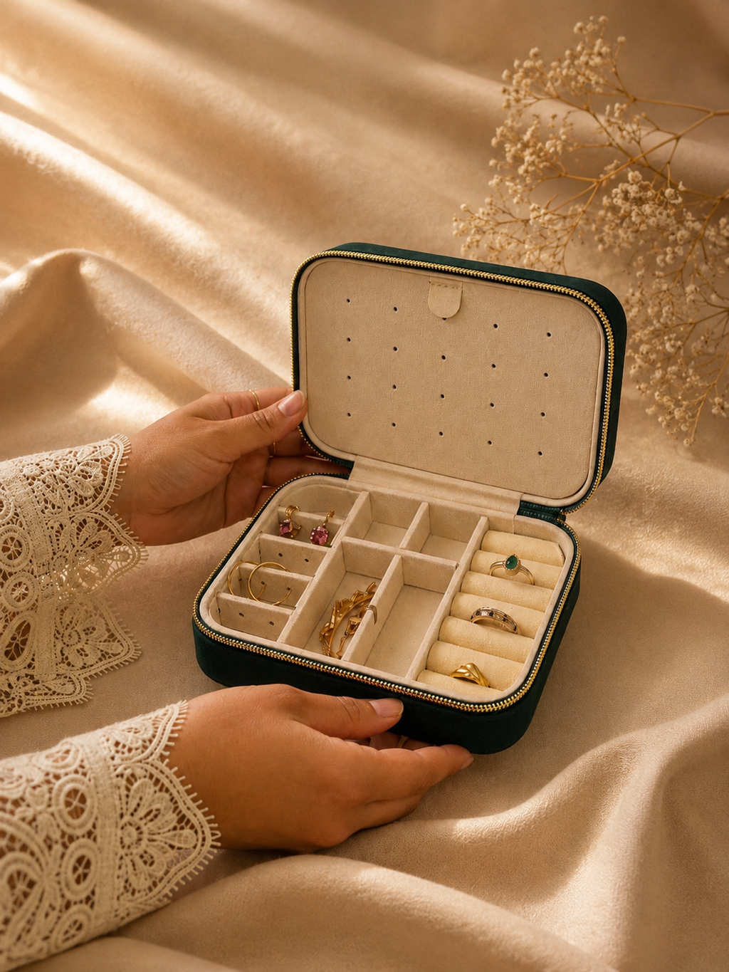Boîte à bijoux de voyage élégante – SELUNE