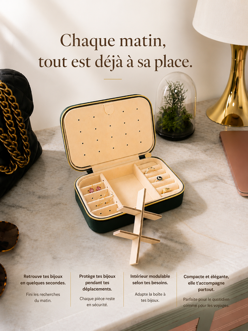 Boîte à bijoux de voyage élégante – SELUNE